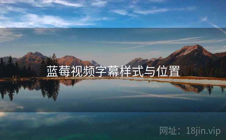 蓝莓视频字幕样式与位置