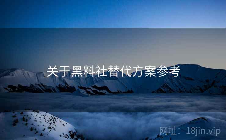 关于黑料社替代方案参考