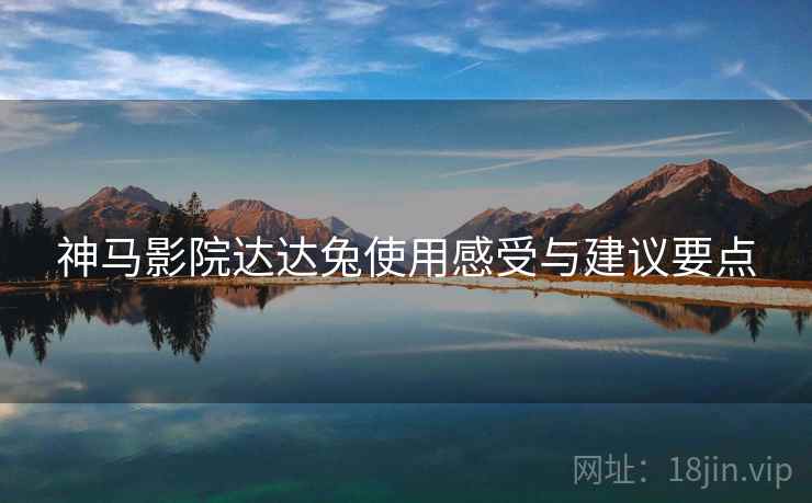 神马影院达达兔使用感受与建议要点