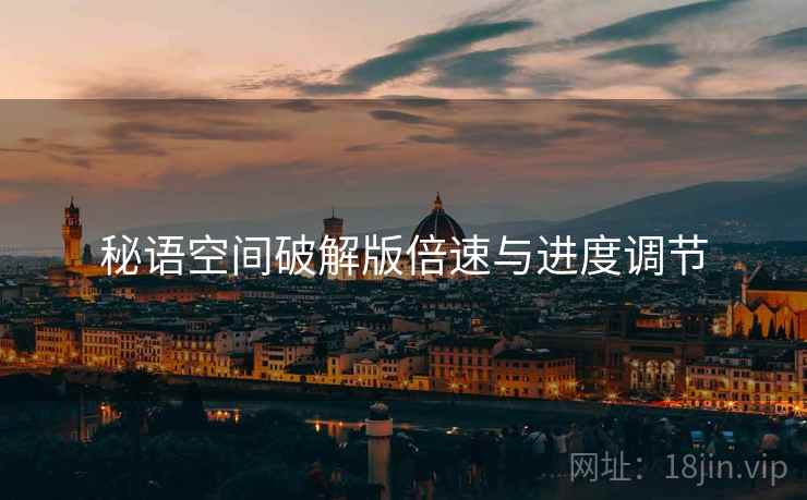 秘语空间破解版倍速与进度调节
