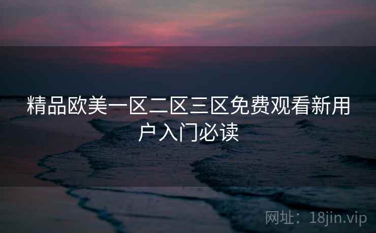精品欧美一区二区三区免费观看新用户入门必读