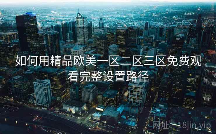 如何用精品欧美一区二区三区免费观看完整设置路径